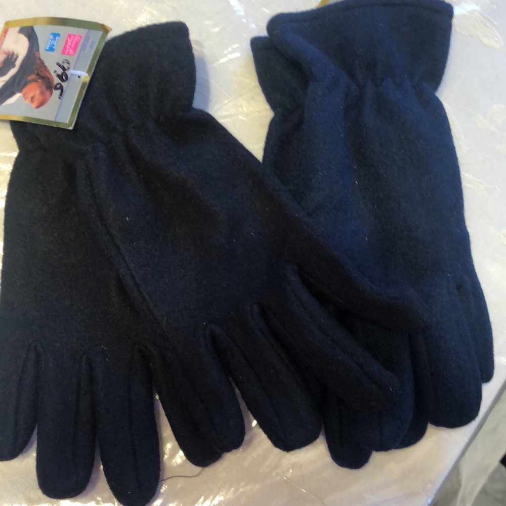 Ladies brand new dark navy and black gloves
